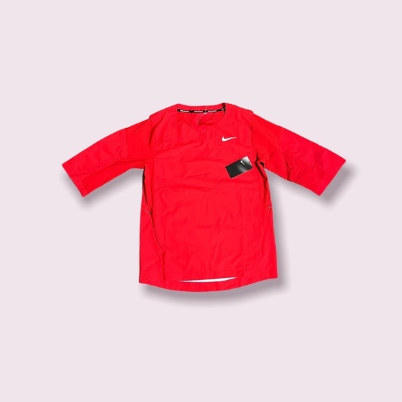 (S) Nike Red Hot Baseball Jacket Short Sleeve NWT - Picture 4 of 9